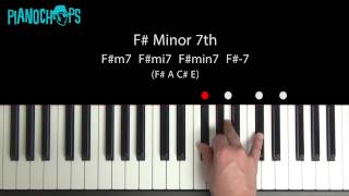 F sharp minor 7 on Piano  Fm7 [upl. by Lilahk]