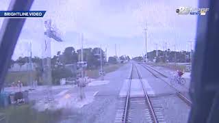 Brightline releases video of fatal train accident [upl. by Leahcimal390]