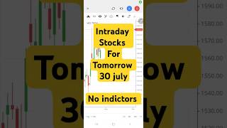 intraday stocks for tomorrow 30 july shorts stockmarket [upl. by Lewellen965]