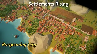 Settlements Rising early access  hardcore  part 8  burgeoning city 500 population [upl. by Adanama]