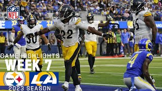 Pittsburgh Steelers vs Los Angeles Rams  2023 Week 7 Game Highlights [upl. by Lowndes]