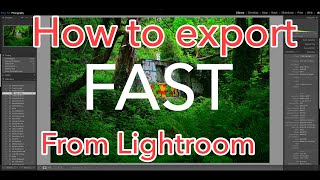 How to export fast from lightroom [upl. by Yanffit]