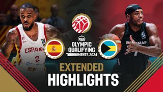 Final Spain 🇪🇸 vs Bahamas 🇧🇸  Extended Highlights  FIBA OQT 2024 Spain [upl. by Abibah]