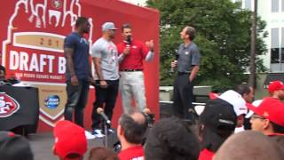 49ers Draft Bash Party Nick Moody Michael Wilhoite Interview with Tim Ryan and Ted Robinson May 2014 [upl. by Alair]