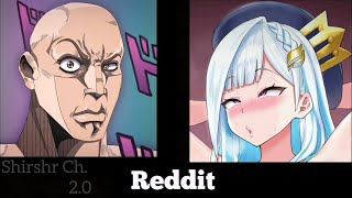 ANIME vs REDDIT The Rock Reaction Meme  VTUBERS part 10 [upl. by Aivonas585]