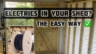 The Easy Way To Install Power To Your Shed  Domestic Electricians Life UK [upl. by Weinberg]