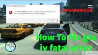 HOW TO FIX GTA IV FATAL ERROR  DFA DID NOT INITIALIZE PROPERLY IN WINDOWS 10  Fatal Error Problem [upl. by Pinchas362]