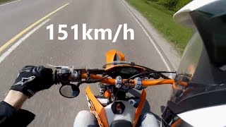 KTM EXC 125 0100kmh and Top Speed [upl. by Kennett]