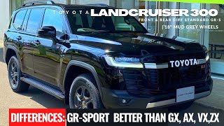 New LandCruiser 300 Differences in GRSPORTS vs GX AX VX amp ZX models [upl. by Petie]