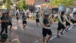 Michigan State Spartan Marching Band Homecoming Parade  MSU SMB [upl. by Alathia52]