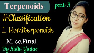 Terpenoidspart3 Classification of TerpenoidsHemiterpenoidsIsoprenoids [upl. by Sternick]