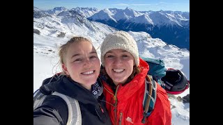 Ski touring on the Chaviere glacier with my friend  Val Thorens 3 valleys [upl. by Nelleeus826]