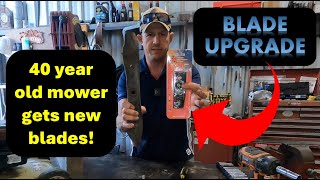 Push Mower Blade upgrade Yes  It can be done [upl. by Spike]