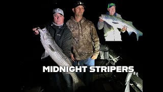 Big Nighttime Stripers Fishing The Lower Feather [upl. by Yllus]