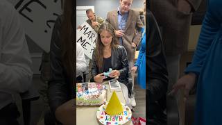 Soldier surprise proposes to girlfriend on her birthday 🥹 [upl. by Anaitsirhc]