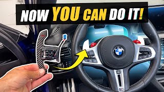 BMW Paddle Shifters DIY Install F90 G20 G30 G80 G82 [upl. by Takashi]