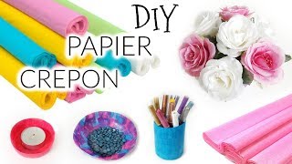 4 DIY AVEC DU PAPIER CRÉPON FACILE [upl. by Akilat]