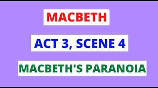 Macbeth Act 3 Sc 4 Macbeths Paranoia Analysis In 60 Seconds  GCSE English Exams Revision [upl. by Alliuqat693]