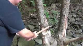 CRKT CHOPFEST 2014  Field Testing The Woods Kangee THawk [upl. by Aljan]