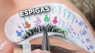 Tutorial de Extensiones de Pestañas con Espigas Kim K o Kylie [upl. by Nizam]