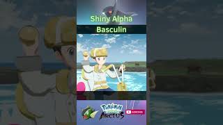 SHINY ALPHA BASCULIN shorts shinypokemonhunter pokemonlegendsarceus shinypokemon pokemon [upl. by Edouard588]