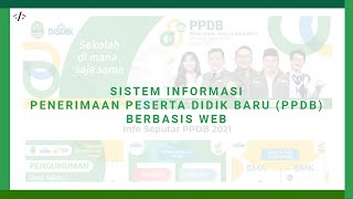 Sistem Informasi PPDB berbasis Web  Metode Moora [upl. by Harrod]