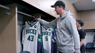 Gameday Delivered Bucks Equipment Managers AllAccess  BehindTheScenes NBA Locker room Setup [upl. by Henig309]