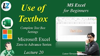 20 Use of Text Box in MS Excel Free Course Series for Beginners learning excel teacher lecture [upl. by Anirahc]