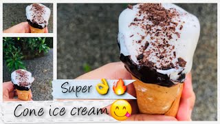 Homemade Cone Ice Cream Recipe Cone Ice Cream RecipeCone Ice Cream Recipe In Malayalam [upl. by Ecirbaf]