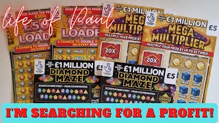 £30 mix of lotto scratch cards How many of these 6 £5 scratch cards will be winners [upl. by Mei]