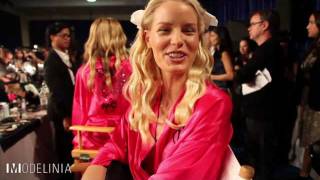 Caroline Winberg Backstage at the 2011 Victorias Secret Fashion Show [upl. by Kerrie]