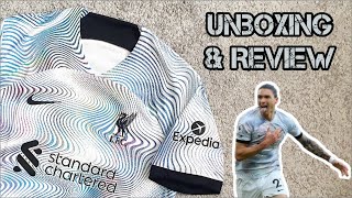 Liverpool 202223 match away jersey DriFIT ADV Unboxing amp Review [upl. by Ahsielat]