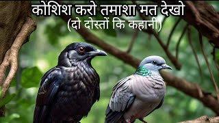 Motivational story  एक कबूतर और कौवे की कहानी  Motivational story of Pigeon and Crow  kidszone [upl. by Tadich]