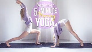 5Minute Morning Yoga  Beginner [upl. by Delwin]