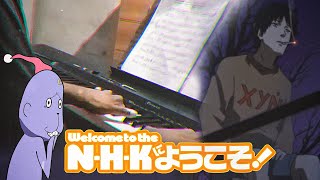 Modokashii Sekai no Ue de Piano Version Welcome to the NHK OST [upl. by Schwenk729]