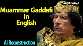 Muammar Gaddafi in English AI Reconstruction [upl. by Euton]