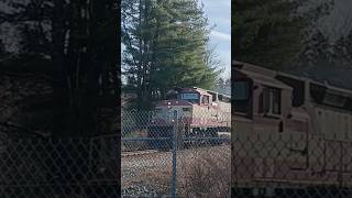 MBTX 1119 Leads The Readville Switcher short train viral [upl. by Lassiter]