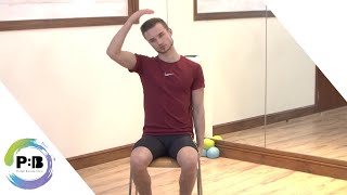 How To Stretch Your Neck  PNF upper trapezius stretch sitting [upl. by Past]