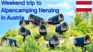 Luxury camping place at Alpencamping Nenzing in Austria spa area and pools cosy restaurants shop [upl. by Boiney]