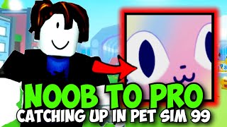 🎁GIVEAWAYS Noob to TITANIC in Pet Sim 99 Catching Up🎁 [upl. by Aretse671]