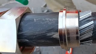 Double compressor gland fitting  Armoured cable gland installation [upl. by Adirem120]