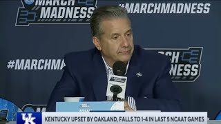 John Calipari Post Game Press Conference After Loss to Oakland In NCAAT [upl. by Mcspadden]