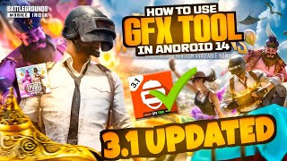 HOW TO USE BGMI GFX TOOL IN ANDROID 13 14 🤯 31 UPDATE 😍 [upl. by Airotciv]