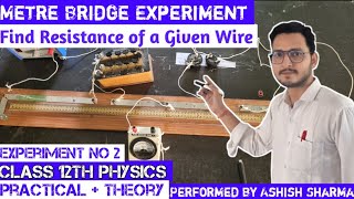 RESISTANCE OF A GIVEN WIRESTANDARD RESISTOR USING METRE BRIDGE WHEATSTONE BRIDGE [upl. by Bradney]