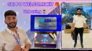 WELCOME KIT 🎁 UNBOXING  SBI PO  PO 202324 [upl. by Cargian]