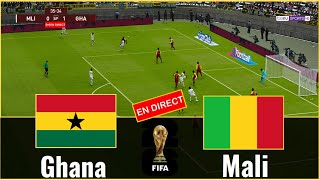 Mali vs Ghana en direct Éliminatoires de la Coupe du monde Simulation de football Gameplay PC [upl. by Oilla812]