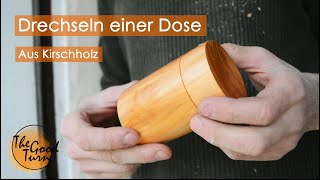 Dose aus Kirschholz drechseln [upl. by Socher]