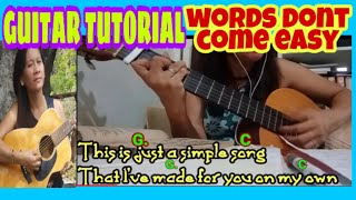 Words dont come easy guitar tutorial [upl. by Stucker]