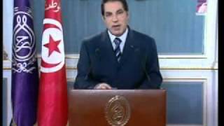 Discours de Zine Ben Ali Tunisie manifestations 10 janvier 2011 [upl. by Carmon]