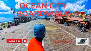 One Wheel Ride Through Ocean City New Jersey Boardwalk [upl. by Irihs]